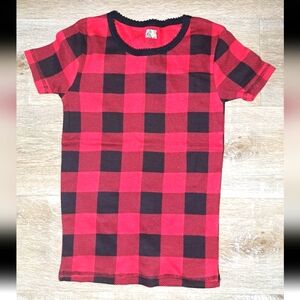Just Love Black Red Checkered Shirt  Kid's Size 4T NWOT